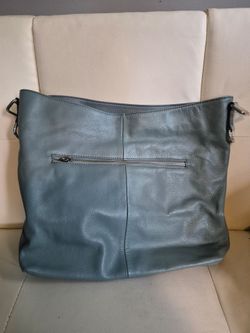 Teal Leather Shoulder Bag