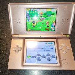 Nintendo DS Lite Pink,  Charger, Games, Stylus 