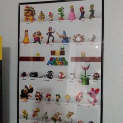 Super Mario poster framed