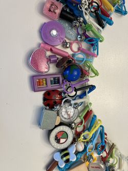 80's Retro Plastic Charm Necklace 36 Charms for Sale in Riverside