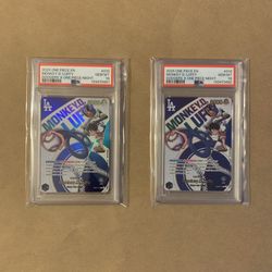 (Two) 2025 Dodgers X One Piece Promo - Monkey D Luffy - PSA 10 - Sequential Cert 