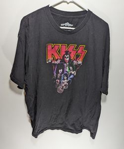 Mens KISS Mountainair Black Graphic Short Sleeve Pullover T-Shirt Size XXL