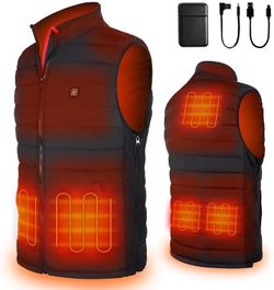 Heated Vest,Electric Lightweight Heated Vest For Men Women,Skating for Heated Jacket/Sweater/Thermal Underwear Battery, Size: Medium