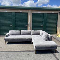 Free Delivery! Gray West Elm Sectional Sofa/Couch! 