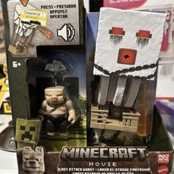 Minecraft Blast Attack Ghast Action Figure Set with Lights, Sounds & More Inspired by the Movie
