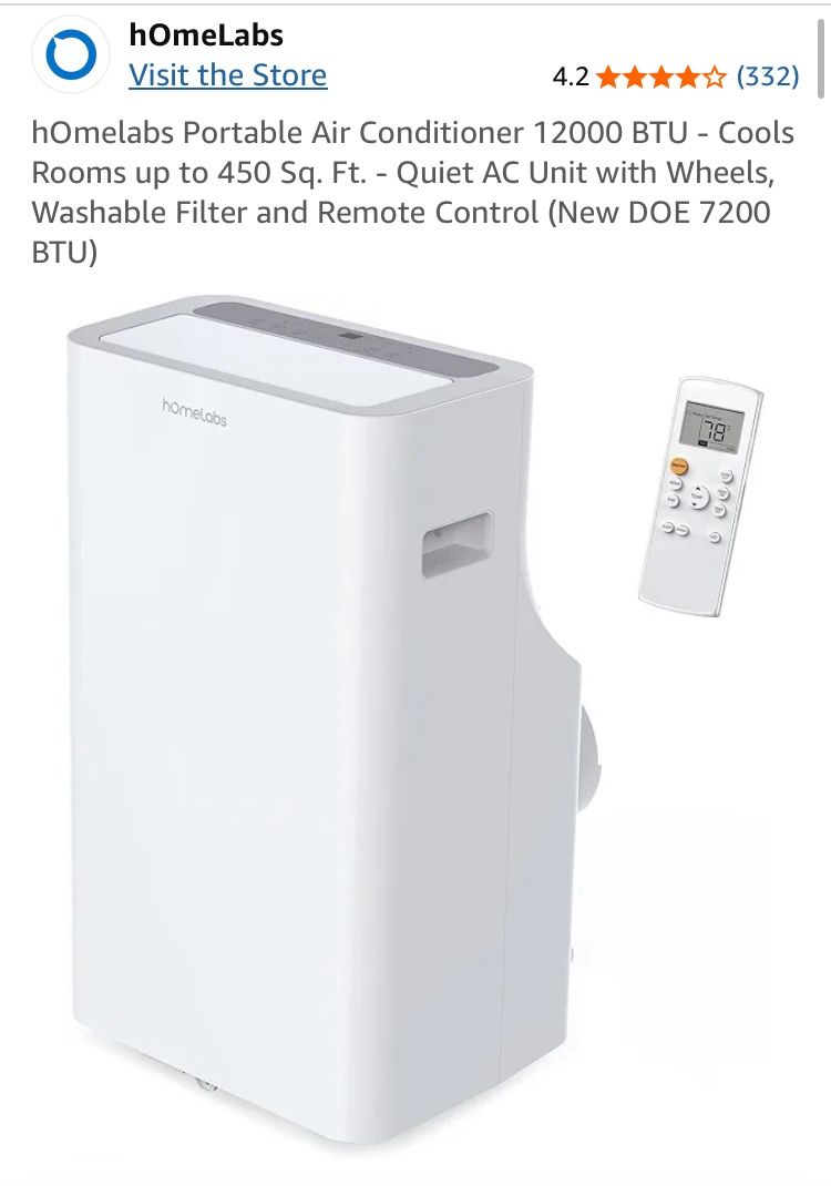 Home Labs 12000BTU Portable Air conditioner