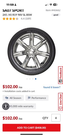 West lake Set Of 4 Size 225/55r18 And It’s For All Tires In Good Condition