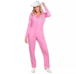P ink Hawk Tuah Jumpsuit Costume & ha t