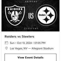 Raiders Vs Steelers 