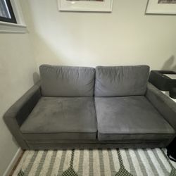 Gray Velvet Sofa Bed