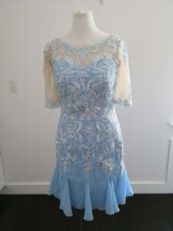 New Sz18 Light Blue Mother of the Bride Dress