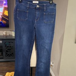 Sun & Shadow Jeans Retro Blue Flare Stretch Size 3