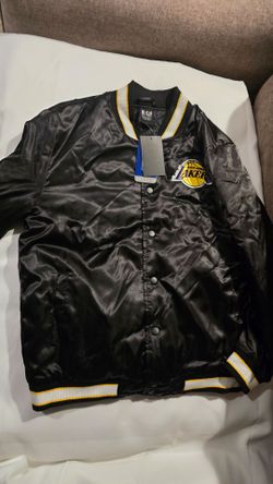 New black satin varsity jacket from Ultra Game