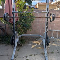 Squat Rack and Weights