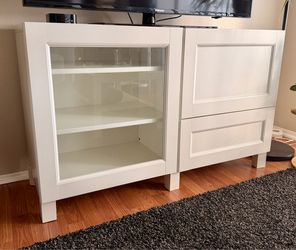 White Modern IKEA TV Stand / Media Console