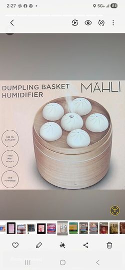 Mahli Dumpling Basket Humidifier 900 ML Cap. 2 Mist Modes USB Powered Quiet