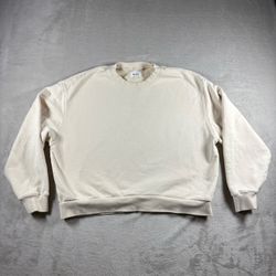 Mate The Label Sweatshirt Women’s XS S Beige Pullover Fleece Organic Cotton#3260