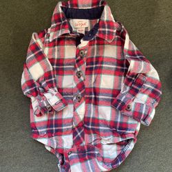 Cat & Jack Plaid Onesie Newborn