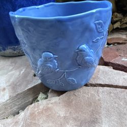 Various Blue Planter Pots
