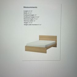 IKEA KING (MALM) * MATTRESS (Haugsvar) + SLATS (LONSET)