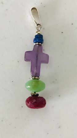 Multistone Cross Pendant