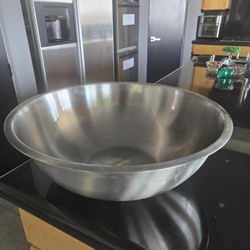 Super Large Stainless Bowl 22 inches round by 7 1/2 high