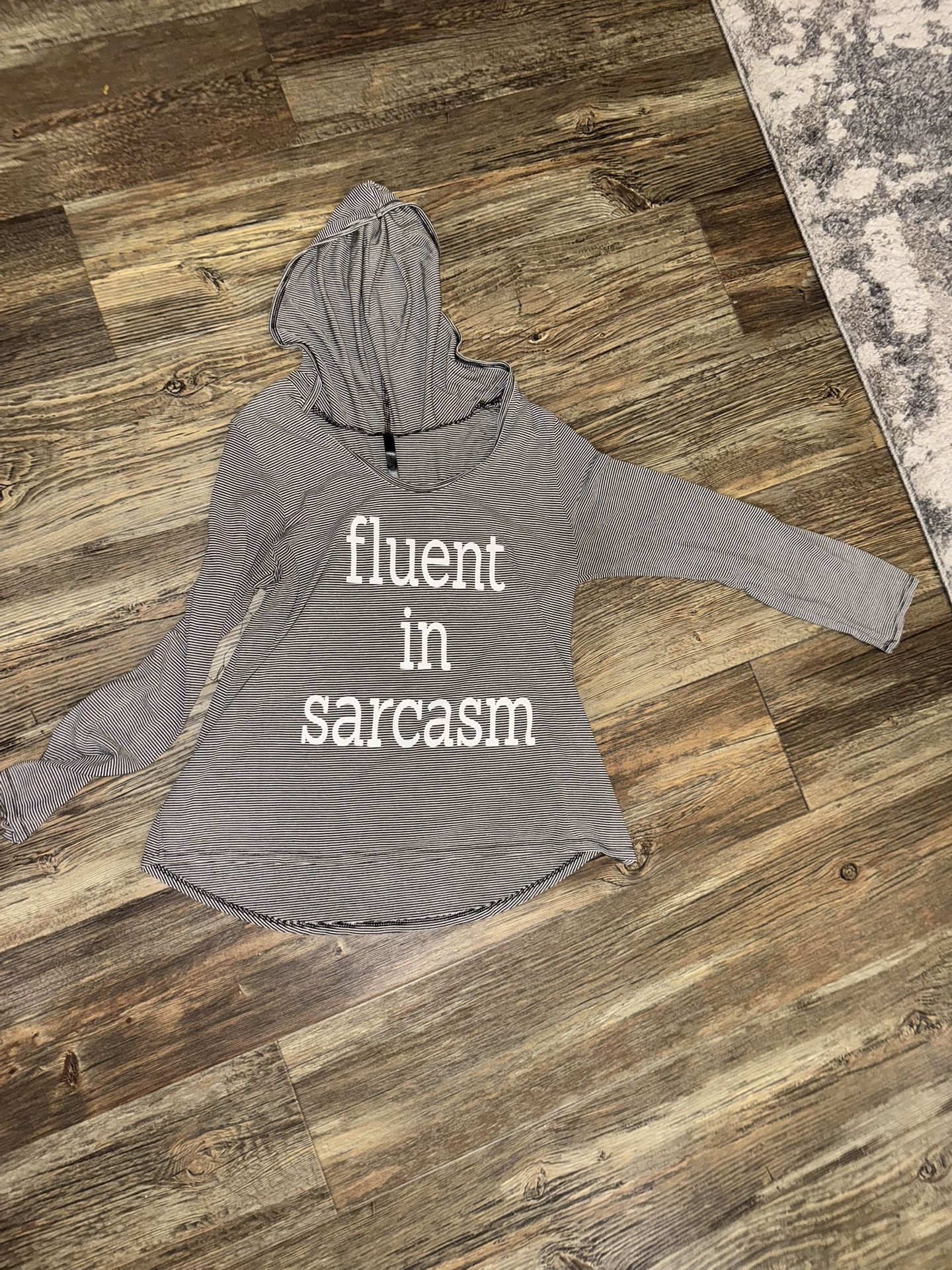 S/M Light Weight Hoodie Black And White