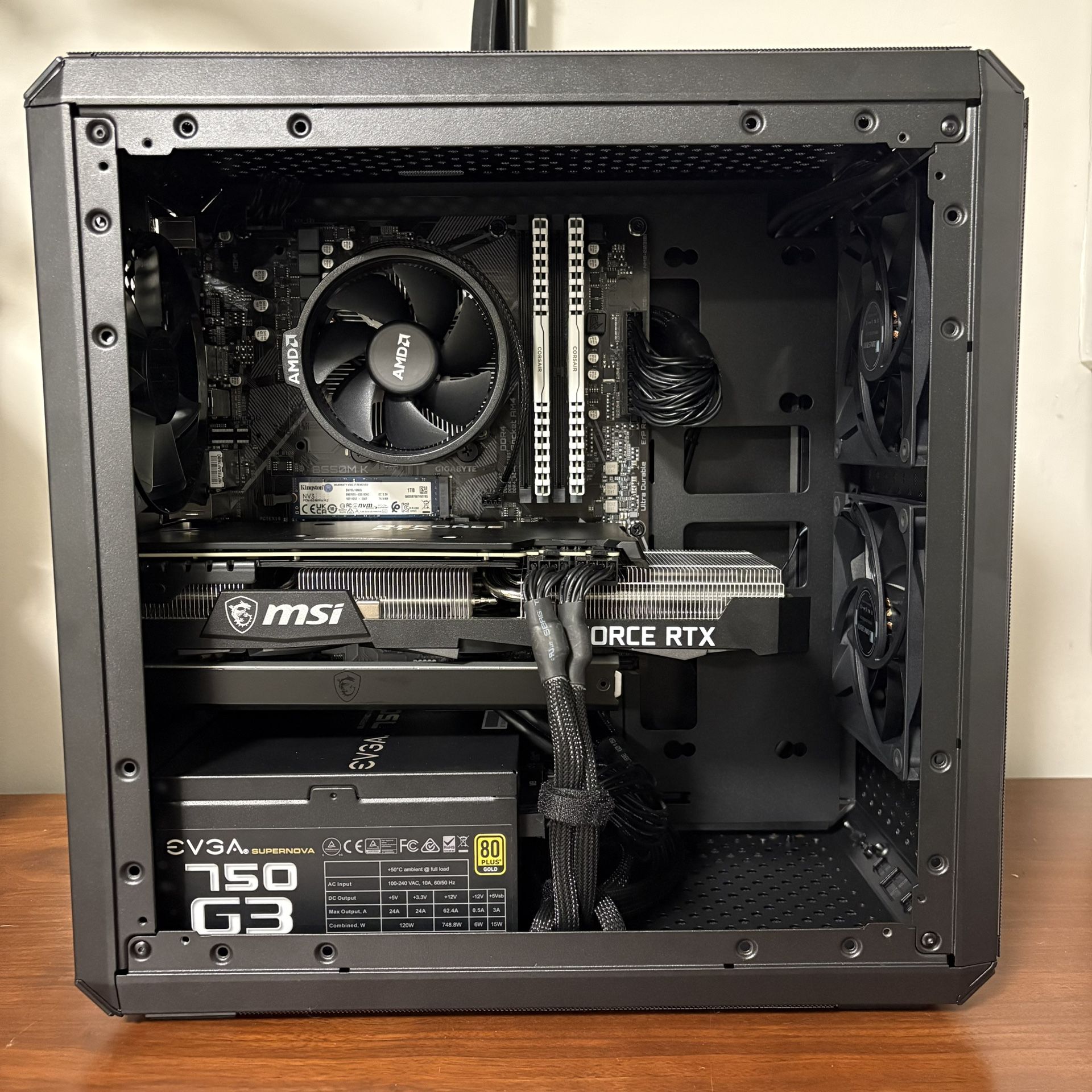 RTX 3070 | Ryzen 5 2600X | 16GB DDR4 | 1 TB SSD | 750W PSU | 3x 120mm Fan | mATX Case