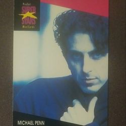 1991 ProSet Michael Penn #216 Singer Guitarist Rock Sean Penn's Brother Card Music Musicards Superstars Vintage Collectible Pro Set