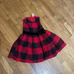 Red Plaid Baby Dress