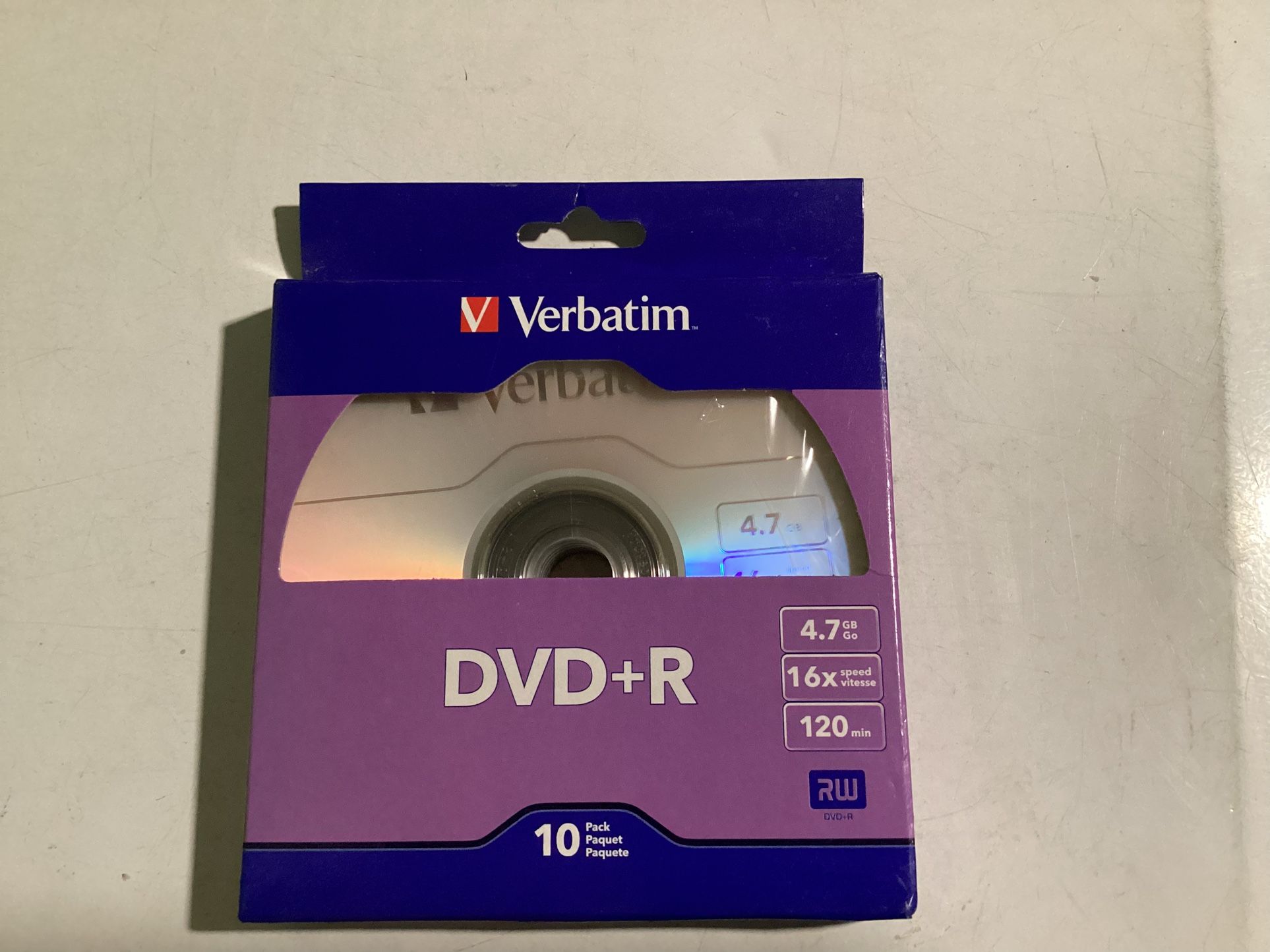 Verbatim DVD+R 4.7GB 16X Optical Recording Media - 10 Pack