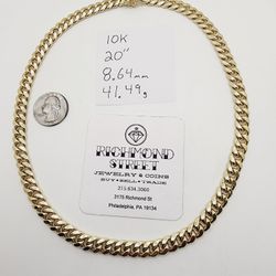 10k Gold 20" Miami Cuban Link Chain