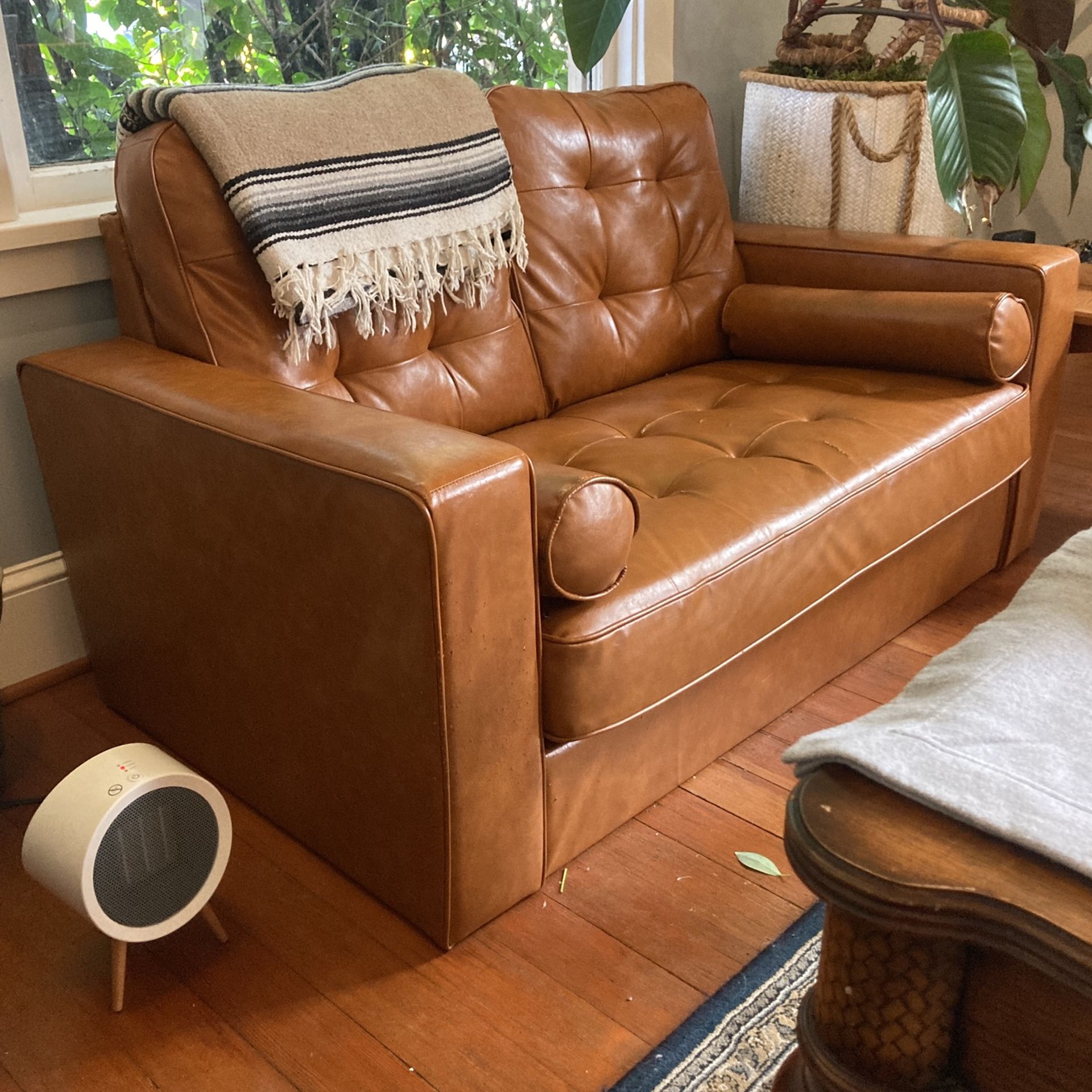 Comfy Loveseat Faux Leather
