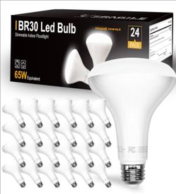 24Pack BR30 LED Light Bulbs Indoor Flood Light