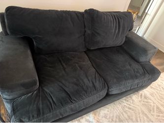 Black Satin Sofa