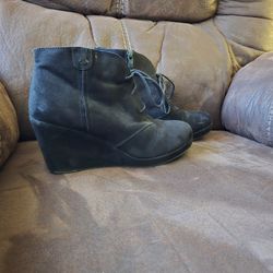 Merona Ankle Black Leather Booties