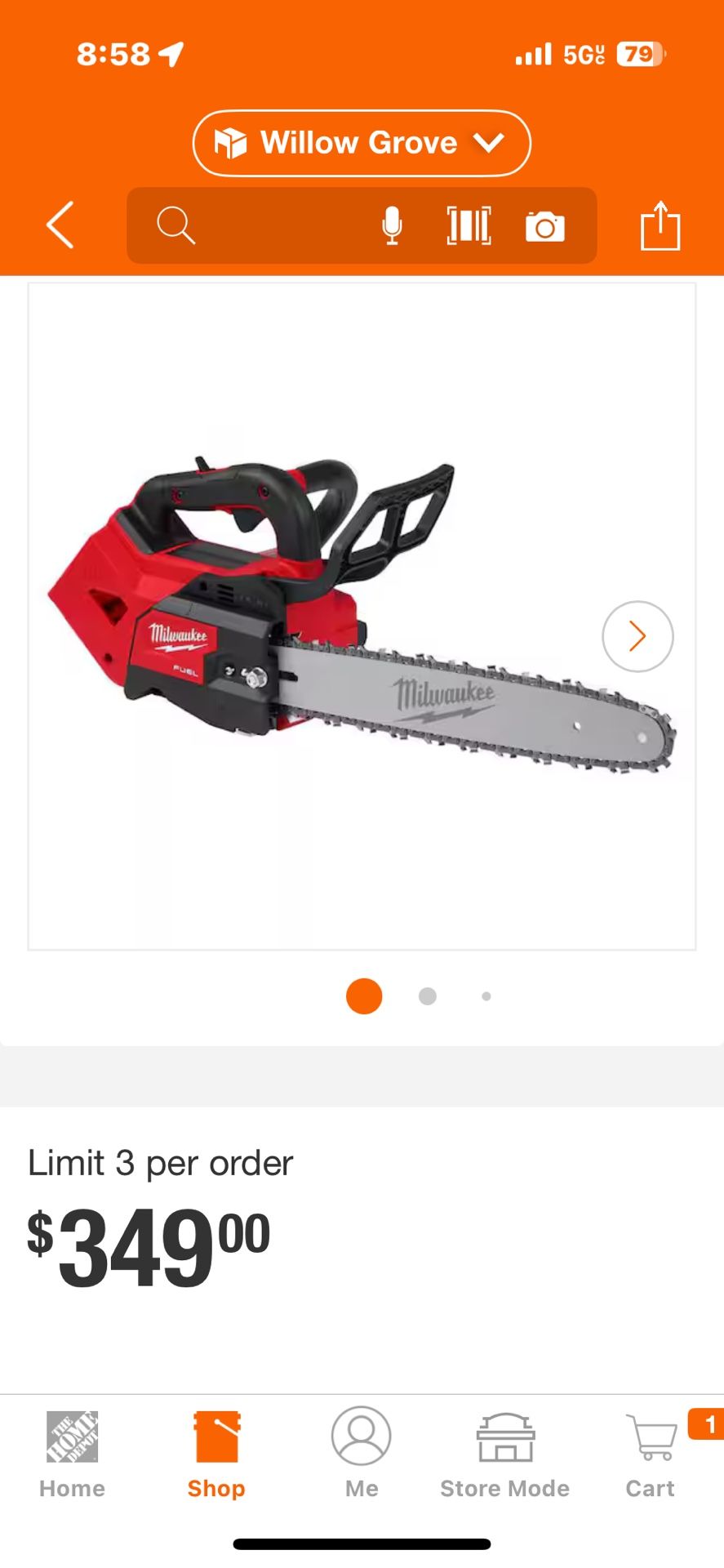 Milwaukee M18 14” Chainsaw