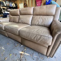Leather Couch/ sofa with dual recliners