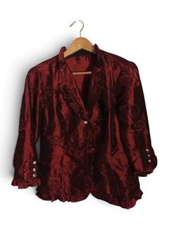 Vintage Agora Maroon Blazer Jacket / Blouse