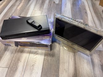 rison tv / dvd player with box (OR TRADE VHS TV)