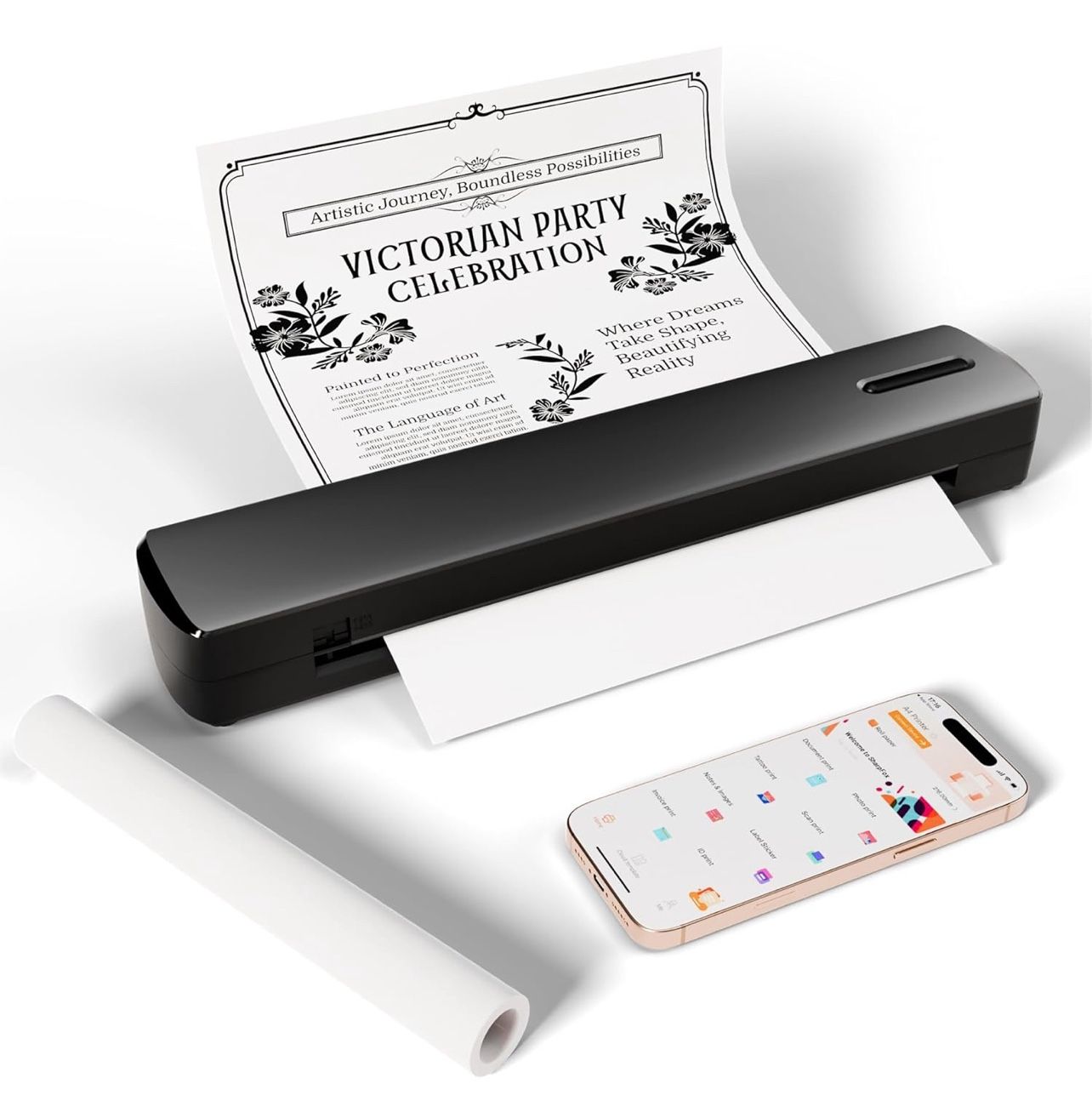 Portable Tattoo Stencil Thermal Printer, Bluetooth Wireless Transfer Machine Supports 8.5 x 11 Letter A4 A5 Sizes - Laptop Smartphone and PC - Perfect