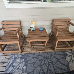Matching Table & 2 Chairs For Sale