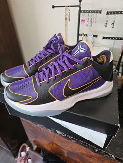 Nike Kobe 5 Purple Gold Black Sneakers