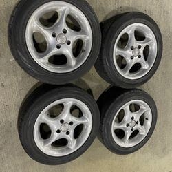 4 — 195/55r15 4x100 4x3.94  Mazda Miata NA NB Xa Xb Echo Corolla Wheels Rims Tires !!