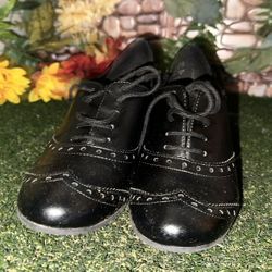 Comfort Plus Lace-up Black Shoes with heel