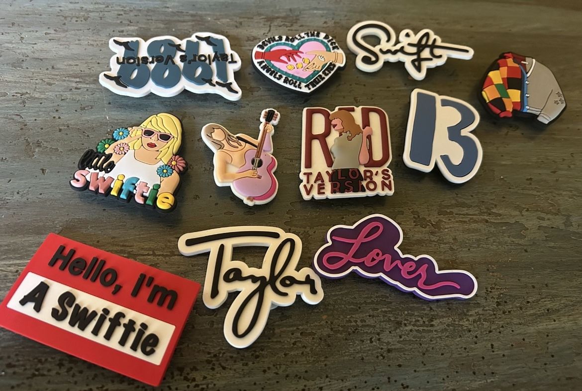 New Taylor Swift Bogg Bag Charms. 11 Pieces