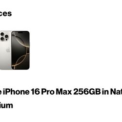 iPhone 16 Pro Max 256GB