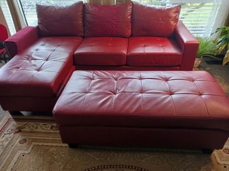 Sectional Red Couch