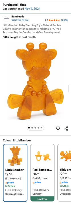 Little Bamber Amber Teething Toy
