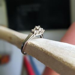 3 stone diamond engagement ring
